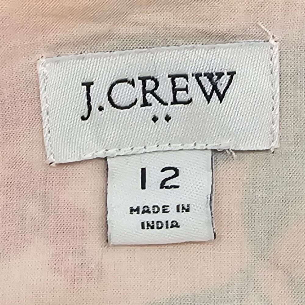 J Crew Dress Womens Size 12 Floral Wrap Midi Length Sleeveless Pink Green - Picture 11 of 16